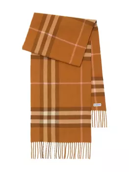Burberry кашемировый шарф в клетку, оранжевый