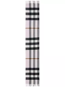 Burberry кашемировый шарф в клетку, розовый