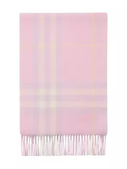 Burberry кашемировый шарф в клетку, розовый