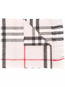 Burberry кашемировый шарф в клетку, серый