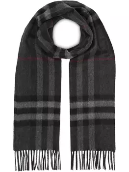 Burberry кашемировый шарф в клетку, серый