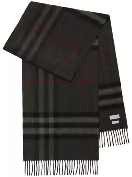 Burberry кашемировый шарф в клетку, серый