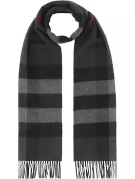 Burberry кашемировый шарф в клетку, серый