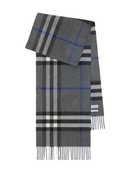 Burberry кашемировый шарф в клетку, серый