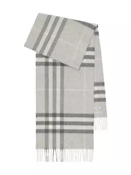 Burberry кашемировый шарф в клетку, серый