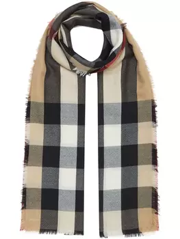 Burberry кашемировый шарф в клетку Vintage Check, нейтральный цвет