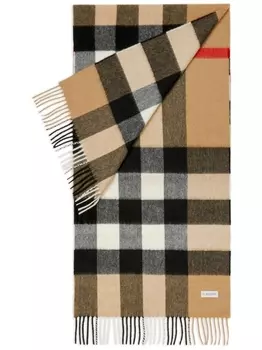 Burberry кашемировый шарф в клетку Vintage Check, нейтральный цвет