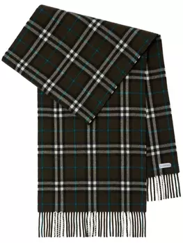 Burberry кашемировый шарф в клетку Vintage Check, черный