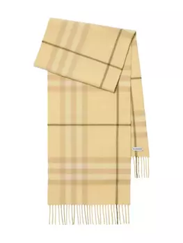 Burberry кашемировый шарф в клетку, желтый