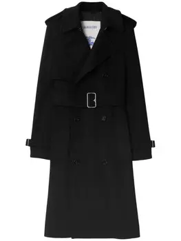Burberry кашемировый тренч с лацканами, черный