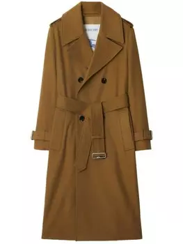 Burberry кашемировый тренчкот с поясом, коричневый