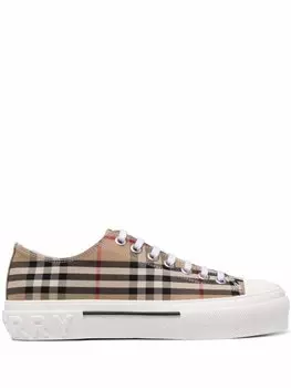 Burberry кеды в клетку Vintage Check, нейтральный цвет