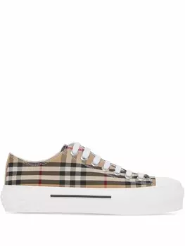 Burberry кеды в клетку Vintage Check, нейтральный цвет