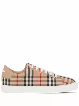 Burberry кеды в клетку Vintage Check, нейтральный цвет
