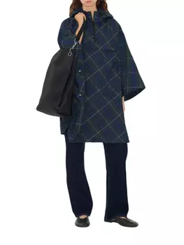 Burberry кейп Packaway Check, синий