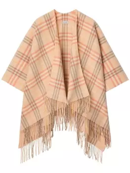 Burberry кейп в клетку, оранжевый