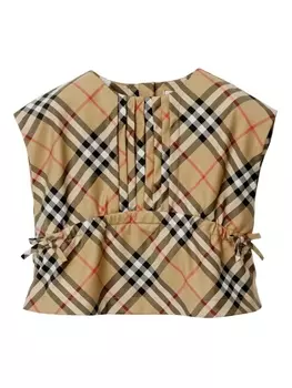 Burberry Kids блузка в клетку Vintage Check, нейтральный цвет
