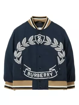 Burberry Kids бомбер Oak Leaf Crest, синий