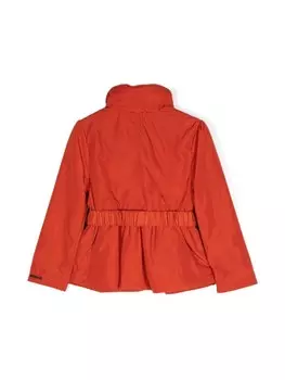 Burberry Kids бомбер со складками, красный