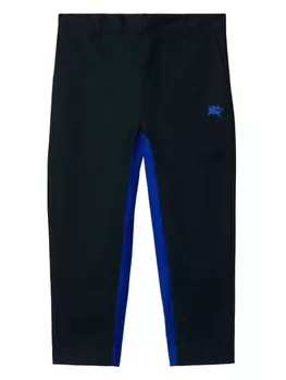 Burberry Kids брюки чинос с вышитым логотипом, черный