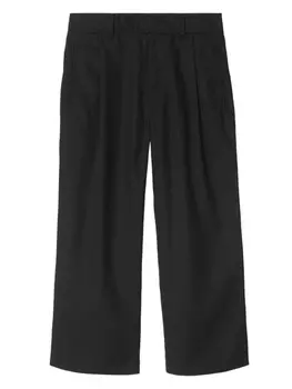 Burberry Kids брюки из смесового хлопка, черный