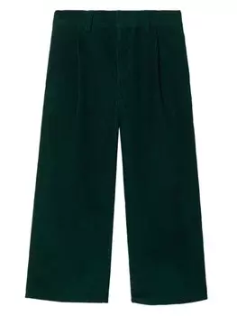 Burberry Kids брюки с вышитым логотипом, зеленый