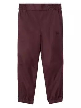 Burberry Kids брюки с вышивкой Equestrian Knight, красный