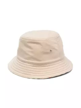 Burberry Kids двусторонняя панама в клетку Vintage Check, нейтральный цвет