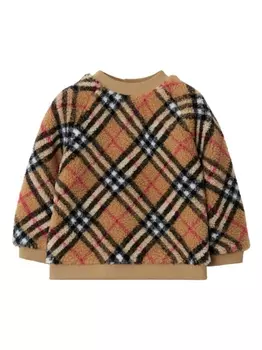 Burberry Kids джемпер в клетку Vintage Check, нейтральный цвет