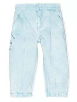 Burberry Kids джинсы Equestrian Knight, синий