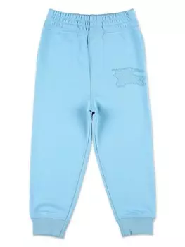 Burberry Kids eKD хлопковые спортивные брюки, синий