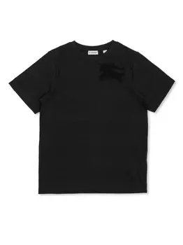 Burberry Kids футболка EKD из хлопка, черный
