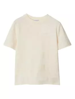 Burberry Kids футболка EKD из хлопка, нейтральный цвет