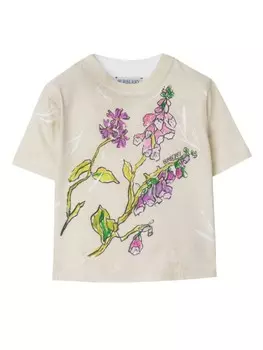 Burberry Kids футболка Foxglove из органического хлопка, нейтральный цвет