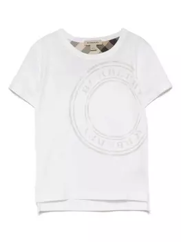 Burberry Kids футболка с круглым вырезом, белый