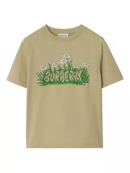 Burberry Kids футболка с логотипом Daisy, нейтральный