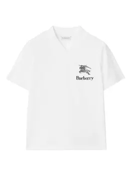 Burberry Kids футболка с логотипом Equestrian Knight, белый