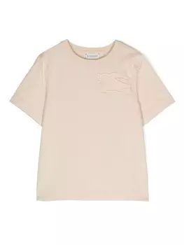 Burberry Kids футболка с логотипом Equestrian Knight, нейтральный цвет