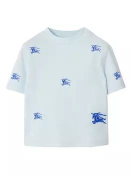 Burberry Kids футболка с логотипом, синий