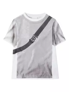 Burberry Kids футболка с принтом Bag, белый