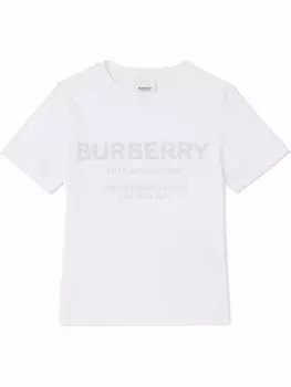 Burberry Kids футболка с принтом Horseferry, белый