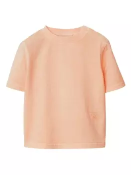 Burberry Kids футболка с вышивкой EKD, оранжевый