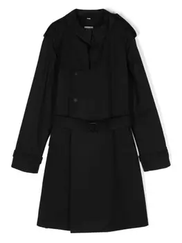 Burberry Kids габардиновый тренчкот, черный