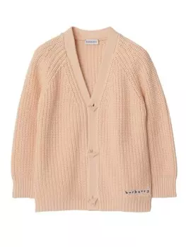 Burberry Kids хлопковый кардиган, розовый