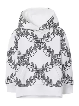 Burberry Kids худи Oak Leaf Crest, белый