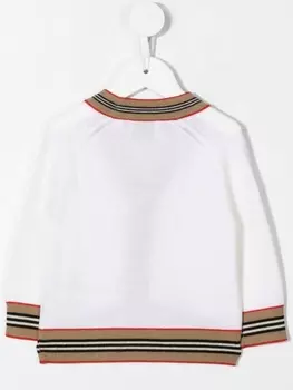 Burberry Kids кардиган в полоску Icon Stripe, белый