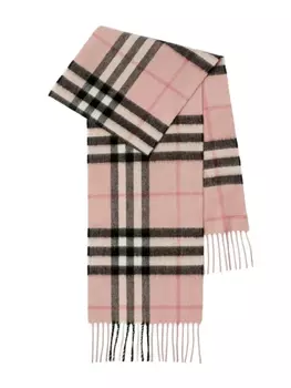 Burberry Kids кашемировый шарф в клетку Vintage Check, розовый