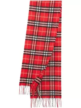 Burberry Kids кашемировый шарф в клетку Vintage Check, красный