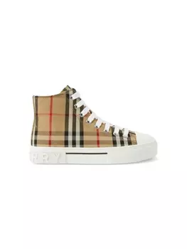 Burberry Kids кеды в клетку Vintage Check, нейтральный цвет
