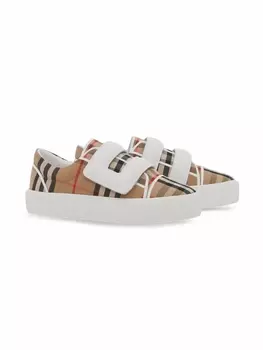 Burberry Kids кеды в клетку Vintage Check, нейтральный цвет
